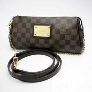 Louis Vuitton Shoulder Bag Damier Ebene Brown Eva